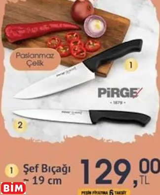 PİRGE ŞEF BIÇAĞI ~ 19 CM PİRGE ŞEF BIÇAĞI ~ 19 CM